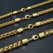 Mens Vacuum Plating Weaved 50 60 70cm Chain Necklace Gift Jewelry_ipsvogv.com