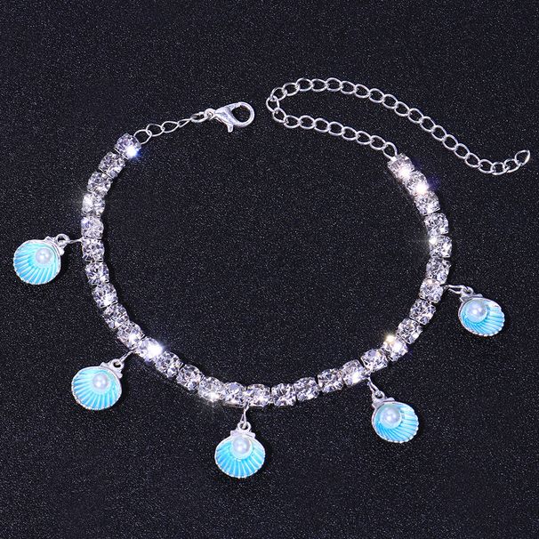 hot-selling goods painted shell pearl Anklet Beach all-match simple element rhinestone Anklet Anklet_ipsvogv.com