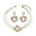 Commuting style necklace, flower design earrings, versatile, niche and high-end bead jewelry set_ipsvogv.com