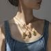 fashion retro stainless steel round pendant necklace advanced OT buckle clavicle chain jewelry_ipsvogv.com