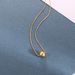 Stainless Steel Round Bead Pendant Necklace For Women Girls Gold Color Classic Simple Clavicle Chain Wedding Party Jewelry Gift_ipsvogv.com