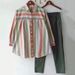 Women's Spring And Autumn Large Size Loose Fat MM Striped Collar Long-sleeved Fashion Sports Suit Two-piece Suit_ipsvogv.com