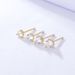 Women's Jewelry S925 Sterling Silver Three Claw Round Zircon Earrings Fashion Simple Mini Earrings Temperament Earrings Small Accessories_ipsvogv.com