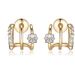 Women's Jewelry Zircon Net Celebrity Exquisite Personality Earrings Three Claw Arc Line Earrings Classic Commuting High End Feeling_ipsvogv.com