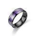 New Titanium For Men's Classic Black Stainless Steel Couple Ring Headpiece_ipsvogv.com