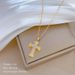 Titanium Steel 【 】 Cross Zircon Light Luxury Temperament Gorgeous Full Diamond Necklace Women's Versatile Collarbone 【 】_ipsvogv.com