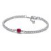 S Sier Plated Dense Chain Heart Shaped Tennis Shiny Red Gem Bracelet_ipsvogv.com