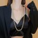 Kora East Gat Multi Layr Parl Wrappd Fashion Simpl Prsonality Nckchain Msh Rd Tmpramnt Dsign Sns_ipsvogv.com