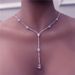 Hot Sales New Fashion Long Tassel Rhinestone Choker forBridal wedding Statement Chunky Y Necklace Chain Crystal Jewelry_ipsvogv.com