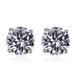 S925 Sterling Silver Fashion Simple Classic Four Claw Earrings Earrings Moissanite Earrings For Women_ipsvogv.com