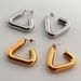 INS Fashionable Niche INS Retro Titanium Steel Triangle Balance Beam Earrings_ipsvogv.com