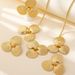 Minimalist 3D Flower Earrings Necklace Ring Set For Women Fashion Versatile Personality Jewelry_ipsvogv.com