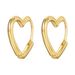 Unisex Copper Plated Real Gold Heart Earrings Versatile Light Luxury Temperament Atmospheric Female High Grade Earrings Niche_ipsvogv.com