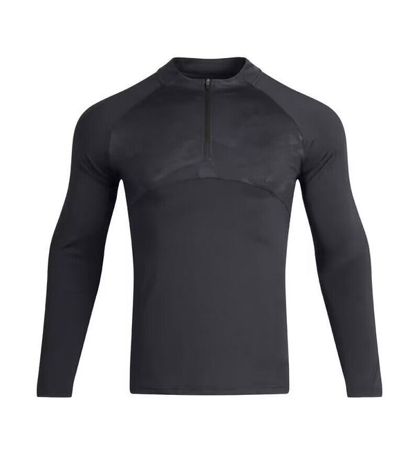 Men's Clothing Long-Sleeved T-Shirt Men's Sports Outdoor Tops Quick-Drying Breathable Running Fitness Training Suit Half-Zip Stand Collar_ipsvogv.com