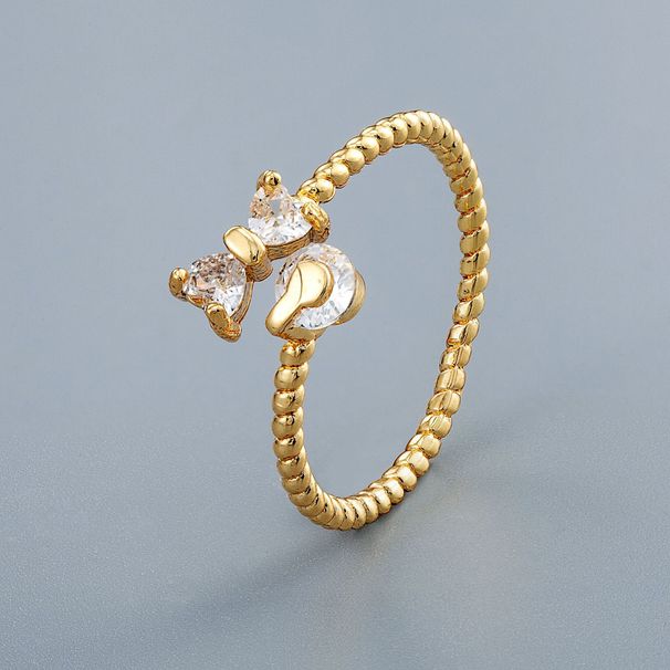 Spot Japanese And Korean Style Diamond Candy Ring Female Index Finger Ring Opening Adjustable Simple Zircon CZ Hand Jewelry_ipsvogv.com