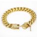 Fashion Men's Titanium Stainless Steel Cuban Chain Polished Micro Pave Diamond Hip Hop Bracelet_ipsvogv.com