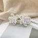 Vintage French Girly Feeg Natural Shell Wers Niche Small Fragrance White Fritillary Design Sense Earrings_ipsvogv.com