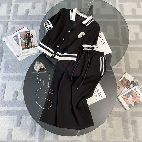 Women's Clothing celebrity casual short sports suit for women summer new style high fashion short sleeved temperament skirt two piece suit_ipsvogv.com
