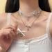 Lace Heart Cross Multi-layer Necklace Choker Accessories Women Clavicle Chain Light Luxury Niche High-end Feel_ipsvogv.com