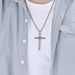 Retro old fashioned titanium steel knotted cross necklace hiphop personality cross pendant_ipsvogv.com