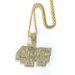 Hip Hop Alloy Letter Count 4PF Pendant Full Diamond Cuban Chain Trendy, Personalized, Fashionable, Exaggerated Men's_ipsvogv.com