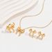 Fashion commuting style women's earring set, niche bow design, high-end necklace jewelry_ipsvogv.com
