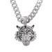 Alloy three dimensional full diamond tiger pendant Cuban necklace men's hip hop cool niche tiger jewelry_ipsvogv.com