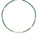 Niche Retro Green Natural Stone Broken Silver Beaded Necklace Light Luxury Emerald Clavicle Chain_ipsvogv.com