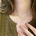 Cao Shi's Exquisite Sparkling Diamond Plum Blossom Red Necklace Versatile And Elegant Temperament, With Collarbone Chain_ipsvogv.com