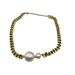 2023 New Fashion Personalized Size Pearl Grains Connected Gold Metal Flat Chain Necklace Accessories INS_ipsvogv.com