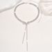 Bow Tassel Necklace - Full Diamond Clavicle Chain For Women_ipsvogv.com