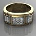 electroplated Color Preserving Rectangular Large For Men, Luxurious Full Diamond Men's Ring_ipsvogv.com