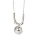 Sterg Sier Ball Electroplated Rhodium Plated Women's Niche All-Match Light Design Clavicle Chain Necklace_ipsvogv.com
