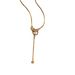 Titanium Steel Colorless Double Ring Necklace with Micro Set Zircon Light Luxury and Exquisite Collar Chain Women's_ipsvogv.com