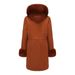Women's Clothing Women's autumn and winter fleece cotton coat women's detachable fur collar warm party overcome_ipsvogv.com