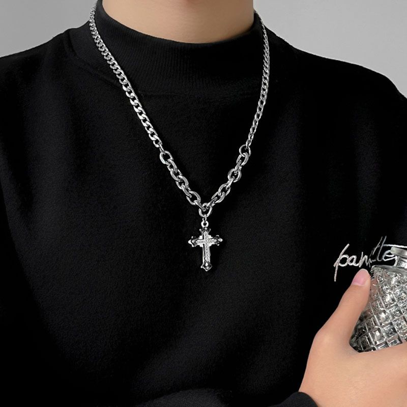 Equatorial Cross Necklace, Hip Hop, High End Trendy Brand, Versatile Pendant, Men's Unique Design Accessories_ipsvogv.com