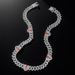 Unisex 10mm Diamond Heart Broken Full Diamond Alloy Necklace Trendy Cool Rap Hip Hop Style Cuban Chain_ipsvogv.com