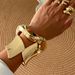 Fashion Geometric Metal Smooth Spring Bracelet With Irregular Wave Opening Design_ipsvogv.com