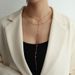 Women's Jewelry Long Tassel Double Layer Side Chain Titanium Steel Gold Material Clavicle Sexy Long Necklace Clavicle Chain_ipsvogv.com