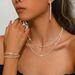 Women’s Jewelry Set Fashion Sparkling Necklace Female Light Luxury Niche Design Starry Sky Clavicle Chain Plain Chain Silver Nude Chain Necklace_ipsvogv.com