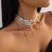 Jewelry multi layer large and small beaded tassel retro collar jewelry pearl necklace female choker_ipsvogv.com