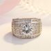 Group Set With Full Diamond Men's Luxury Silver Ring_ipsvogv.com