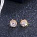 Cao Shi Are Classic And Versatile Round Colored Zircon Earrings For Women's Fashion Accessories_ipsvogv.com
