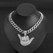 New Cool Men's Personality 666 Pendant Trend Hip-hop Full Diamond Finger Cuban Necklace_ipsvogv.com