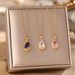Japanese And Korean Light Luxury Titanium Steel Necklace, Women's Simple Water Droplet Shaped Pendant, Niche Design_ipsvogv.com