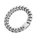 Men's Stainless Steel Cuban Chain Necklace Bracelet Four-Sided Half-Round Polished Hip-Hop Style Versatile Fashion_ipsvogv.com
