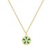 Steel 【 Titanium 】 Five Leaf Flower Green Light Luxury Temperament Gorgeous Full Diamond Necklace Women's Versatile 【 】_ipsvogv.com
