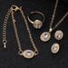 Women's Jewelry Set Five Piece Jewelry Set With Zircon Drop Earrings Necklace Ring And Bracelet Jewelry Dating Gift_ipsvogv.com