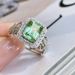 Cao Shi's Luxurious And Domineering With Exaggerated Personality, Index Finger Ring, Lace Rectangular Ring_ipsvogv.com