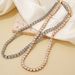 Gold And Silver Two-tone Zircon Necklace Simple High-end Clavicle Hip-hop Design Tennis Chain 45cm_ipsvogv.com